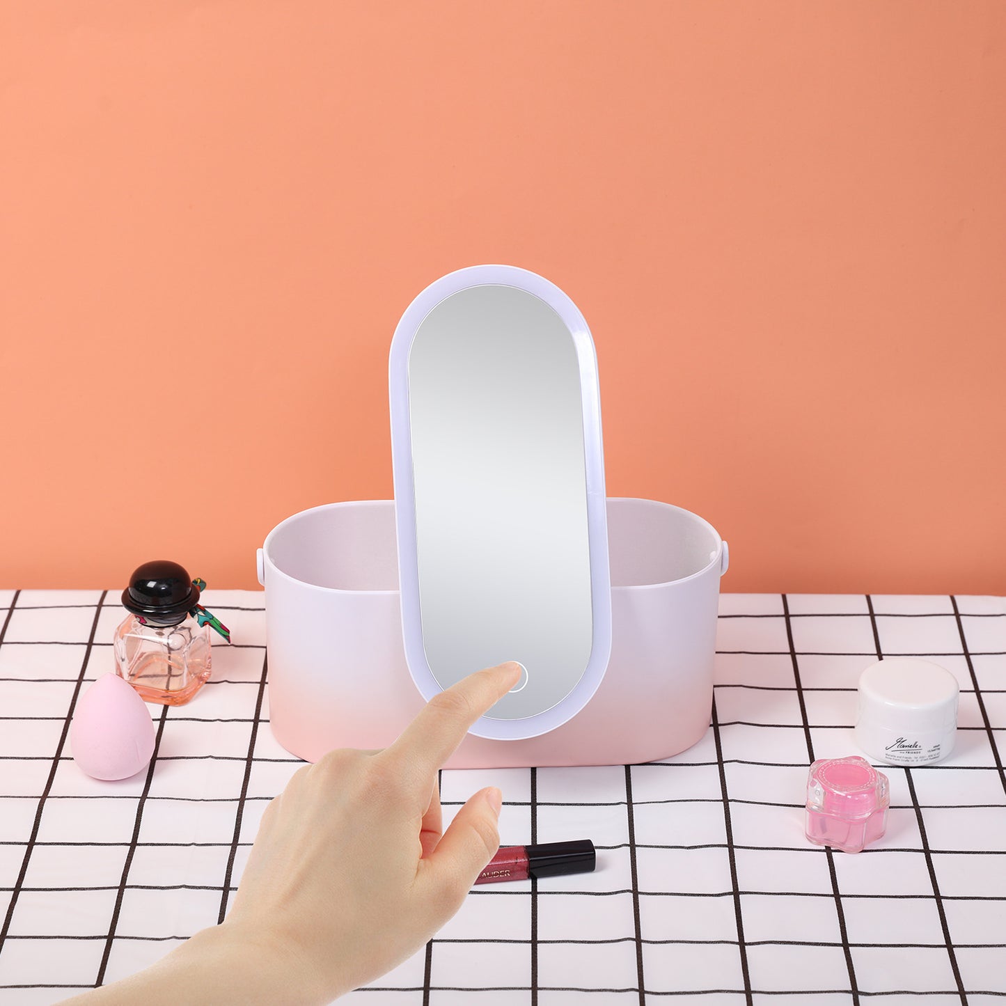 Organisateur de maquillage à LED